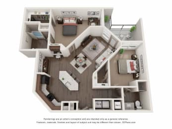 Floor Plan  a floor plan of a house with a balcony and a living room
