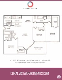 a floor plan of the coral vista apartments