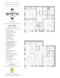 A floor plan for a unit at The Wyeth Cambria in a luxury living complex.
