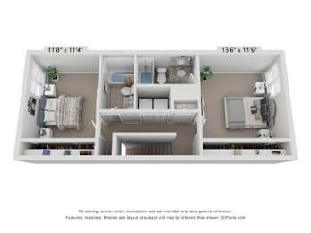 a floor plan of a 2100 sq ft apartment