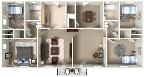 A series of images showing different rooms of a house.