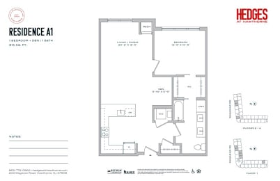 A floor plan for a residence at Hedge's at Hawthorne.