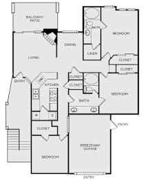 a floor plan of a house with a bedroom and a living room