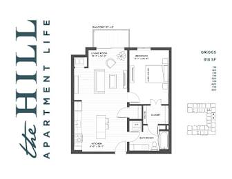 A floor plan for apartment life at The Junction.