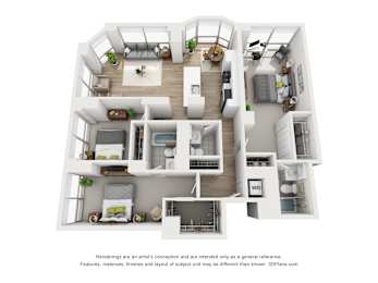 a 3 bedroom floor plan is shown in this image