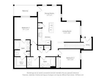 A black and white image of a floor plan for a house.
