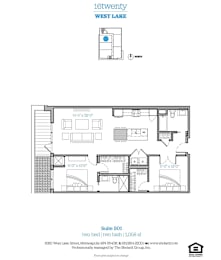  Floor Plan Unit 301 - Northwest View