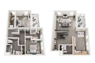 Floor Plan  Bailey Floor Plan at Unite Apartments, North Dakota