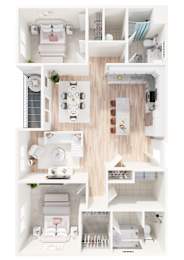 Floor Plan  Celest Condo Floor Plan at Unite Apartments, North Dakota, 58103