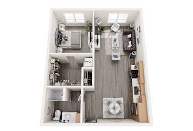 Floor Plan  Kelli Floor Plan at Unite Apartments, Fargo, 58103