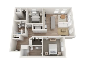 Floor Plan  Vivian Floor Plan at Kesler Apartments in Downtown Fargo, Fargo, North Dakota 58102