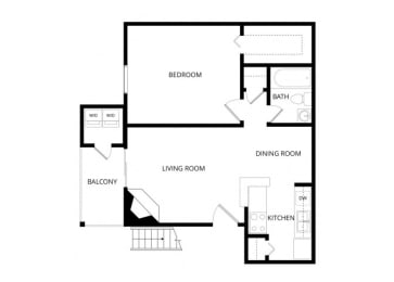  Floor Plan 1 bedroom flat