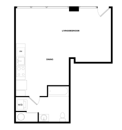 a floor plan of a bedroom apartment