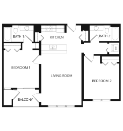  Floor Plan 2x2 L