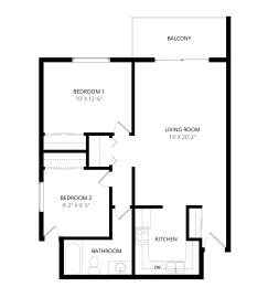  Floor Plan 2x1 Large Renovated