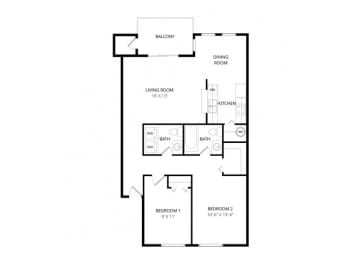  Floor Plan 2x1