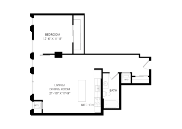  Floor Plan One Bedroom - a08