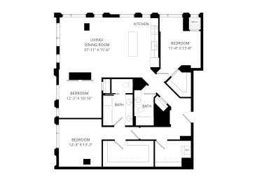  Floor Plan Three Bedroom - c02