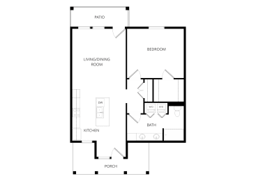  Floor Plan 1 Bedroom
