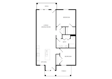  Floor Plan 2 Bedroom