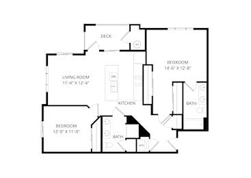 A black and white image of a house floor plan.