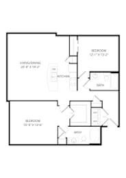A black and white image of a floor plan for a house.