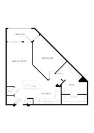  Floor Plan 1x1 A2