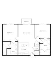 Floor Plan 2x2 B0