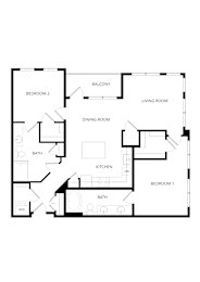 a floor plan of a house showing the living room and dining room