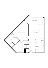 A black and white image of a floor plan for a home.