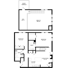  Floor Plan 2x2 Loft Den C16