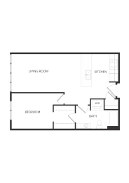  Floor Plan Frederick 1E 1x1