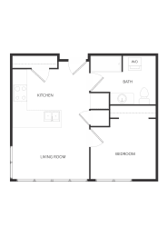  Floor Plan Frederick 1G 1x1