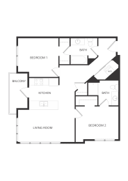  Floor Plan Frederick 2E 2x2