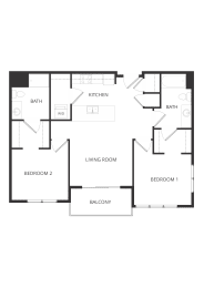  Floor Plan Frederick 2F 2x2