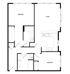 a black and white floor plan of a house