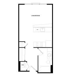 a floor plan of a small apartment