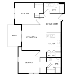  Floor Plan 2x2 Lacebark