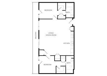 a floor plan of a 1 bedroom floor plan