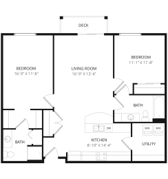  Floor Plan 2x2 Missouri
