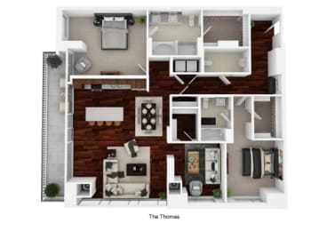 3d furnished floor plan for the thompsons