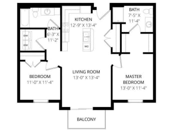  Floor Plan C.1 2x2