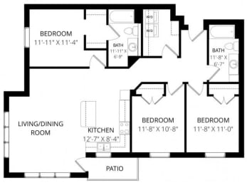  Floor Plan F 3x2