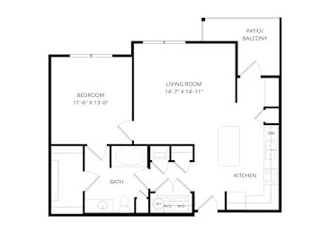 A black and white image of a floor plan for a house.