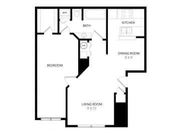  Floor Plan One Bedroom D