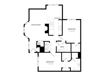  Floor Plan Two Bedroom B
