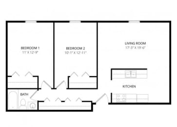  Floor Plan Two Bedroom