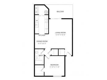  Floor Plan 1x1