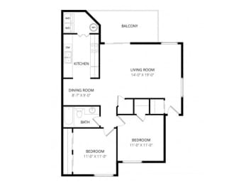  Floor Plan 2x1