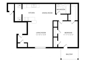  Floor Plan 1x1 G
